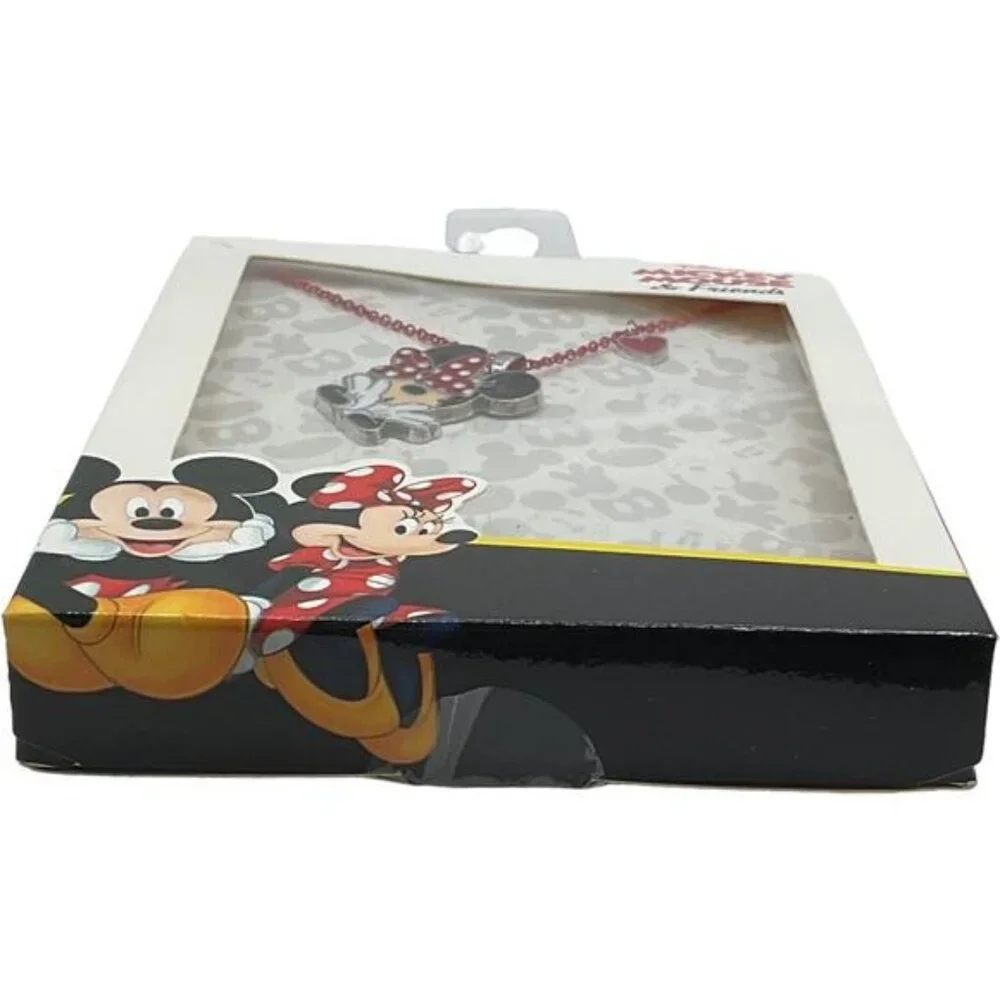 Disney Mickey Mouse & Friends Minnie Mouse Pendant Necklace With Heart Charm